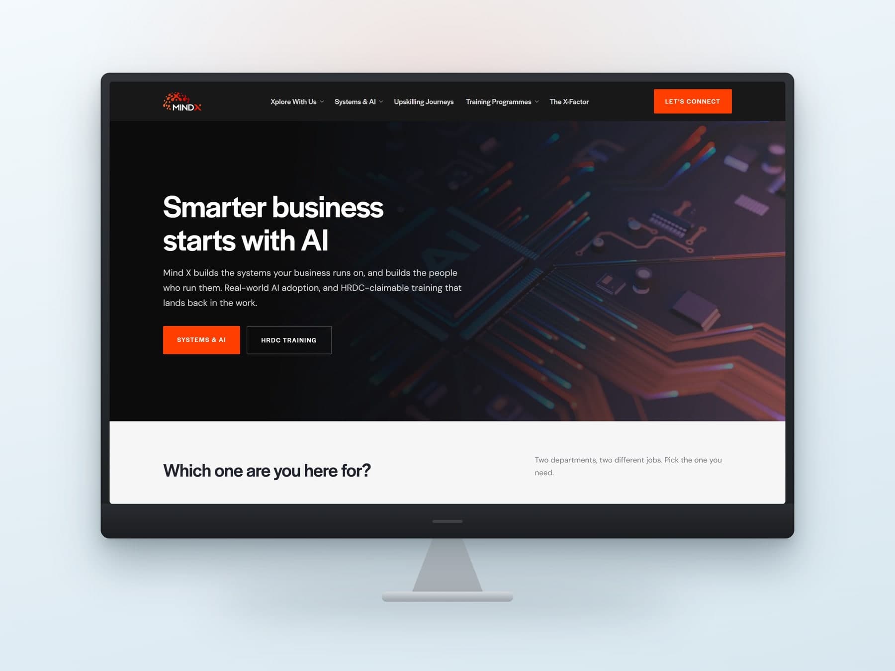 MindX: two businesses, one site